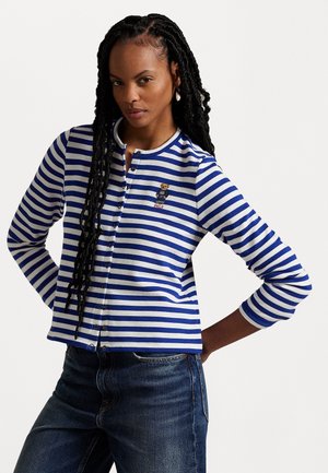 LONG SLEEVE CARDIGAN - Kardigan - sporting royal/white