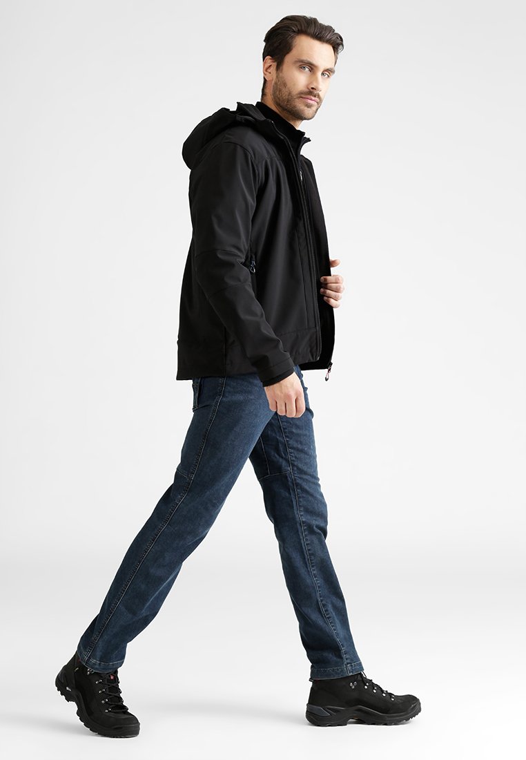 CMP MAN JACKET ZIP HOOD - Jachetă softshell - nero/negru - Zalando.ro