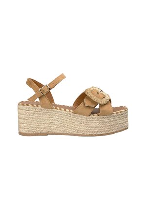 DE CON Y CIERRE CON HEBILLA - Espadrilles - marrón