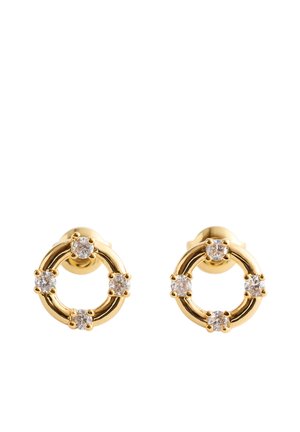 & OTHER STORIES, & OTHER STORIES RHINESTONE-DETAILED STUD EARRINGS - Pendientes - gold-coloured