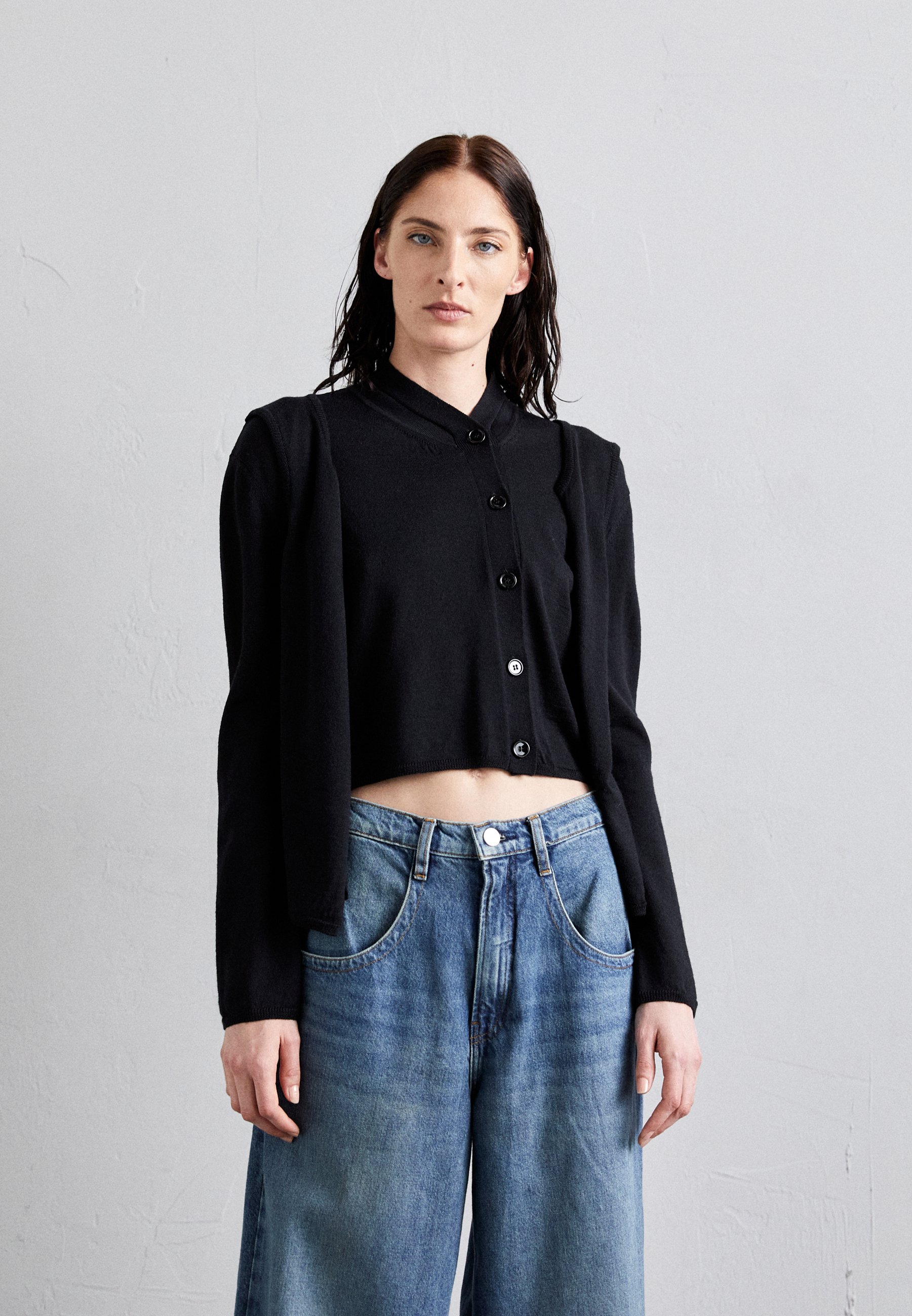 MM6 Maison Margiela CARDIGAN - Cardigan - black - Zalando.co.uk 