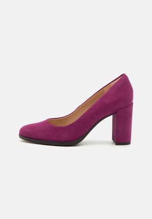 Højhælede pumps - purple