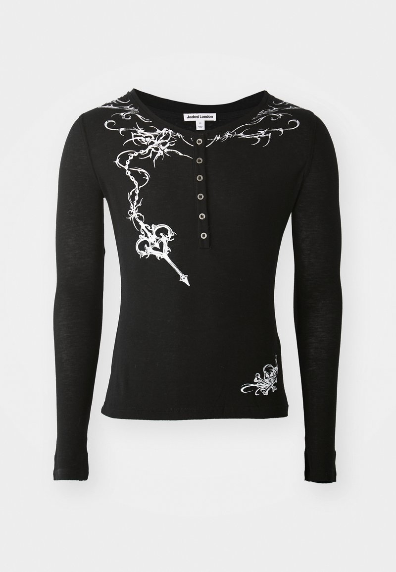 Jaded London INES HENLEY - Long sleeved top - black - Zalando.co.uk