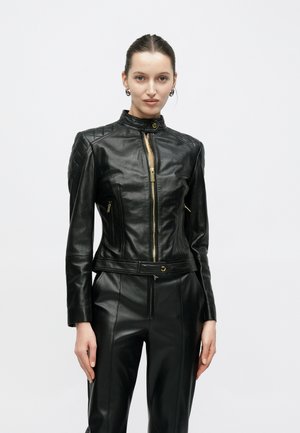 NADA LEATHER JACKET - Δερμάτινο μπουφάν - jet black