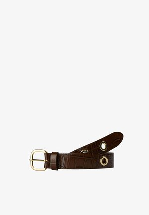 Scalpers, SCALPERS SCEYELETS BELT - Cinturón - dark brown
