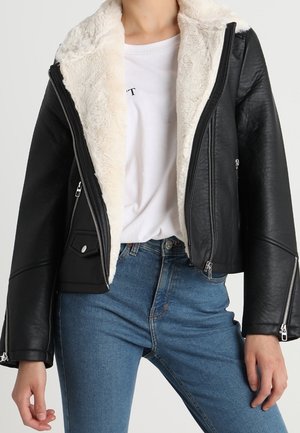 Giacca in similpelle - black