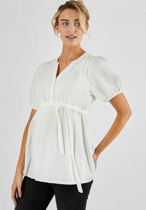 TEXTURED MATERNITY - REGULAR FIT - Bluse - cream