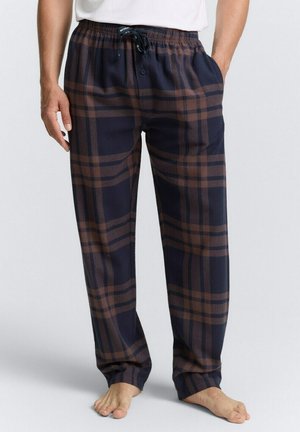 Nachtwäsche Hose - braun-dunkel-karo