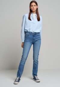 Big Star KATRINA HIGH WAIST - Traperice uskog kroja - blau