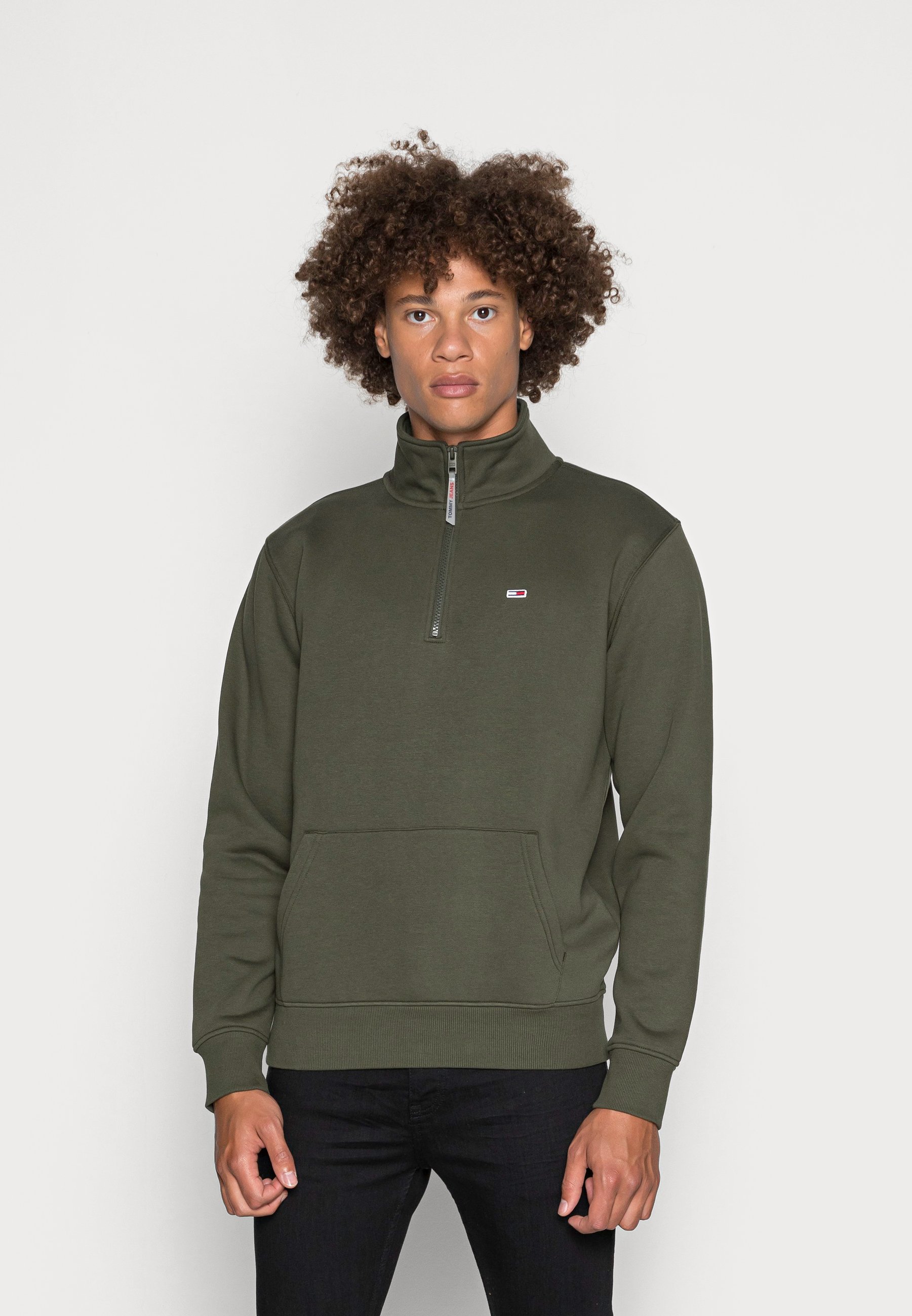 Tommy Jeans SOLID ZIP MOCK NECK 