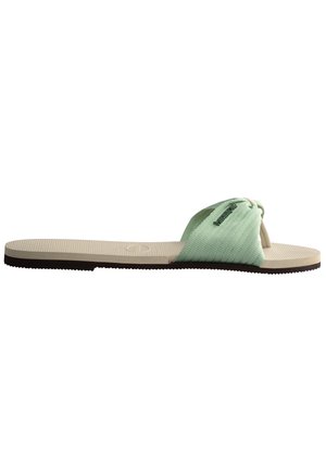 HAVAIANAS SANDAL YOU ST TROPEZ BASIC - Tongs - BASIC BEIGE/MINERAL GREEN