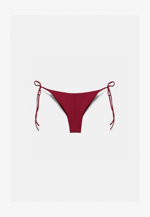 PULL&BEAR GATHERED - BIKINI BOTTOMS - Spodní díl bikin - dark red