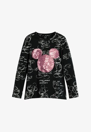 MICKEY SEQUIN - Top dugih rukava - black