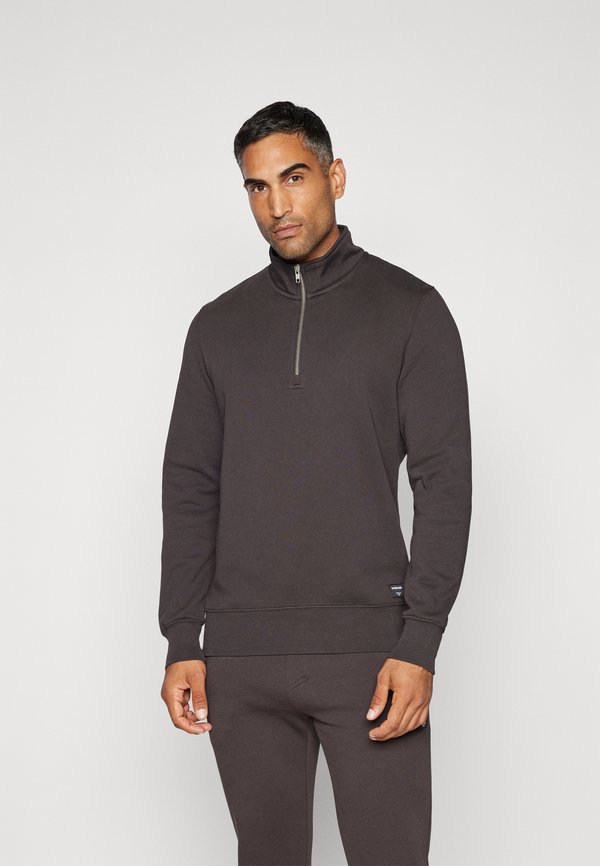 CENTRE HALF ZIP - Sweatshirt - espresso