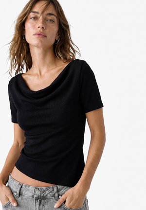Koton, ASYMMETRIC T-SHIRT. - T-Shirt basic - black