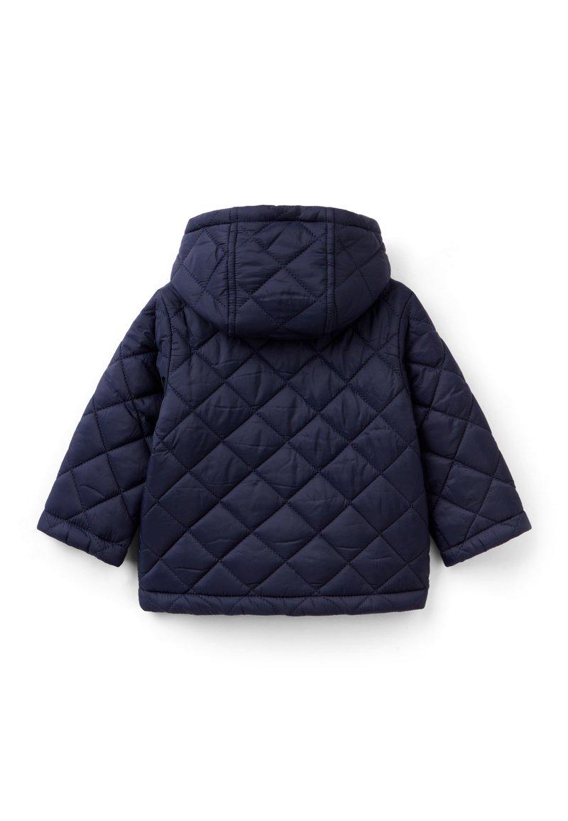 Giubbotto Trapuntato United Colors Of Benetton Per Bambina - Blu, Taglia 140 Cm | Con Cappuccio E Tasche, Microiniezione, Profili Lycra