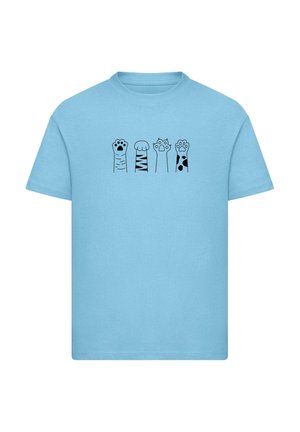 CAT PAWS - T-shirts med print - balticblue