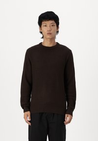 Jack & Jones JJROY KNIT CREW NECK - Pulover - mulch