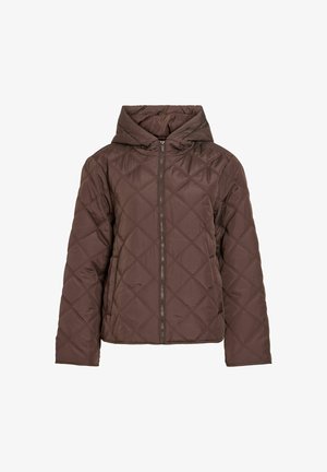 VILA, QUILTED JACKET VITATE HOODED - Veste d'hiver - coffee bean