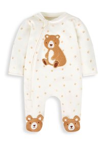 JoJo Maman Bébé BEAR APPLIQUE ZIP - Odijelo za spavanje - cream
