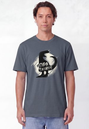 watapparel, OPASAURUS UNISEX - T-Shirt print - blue grey