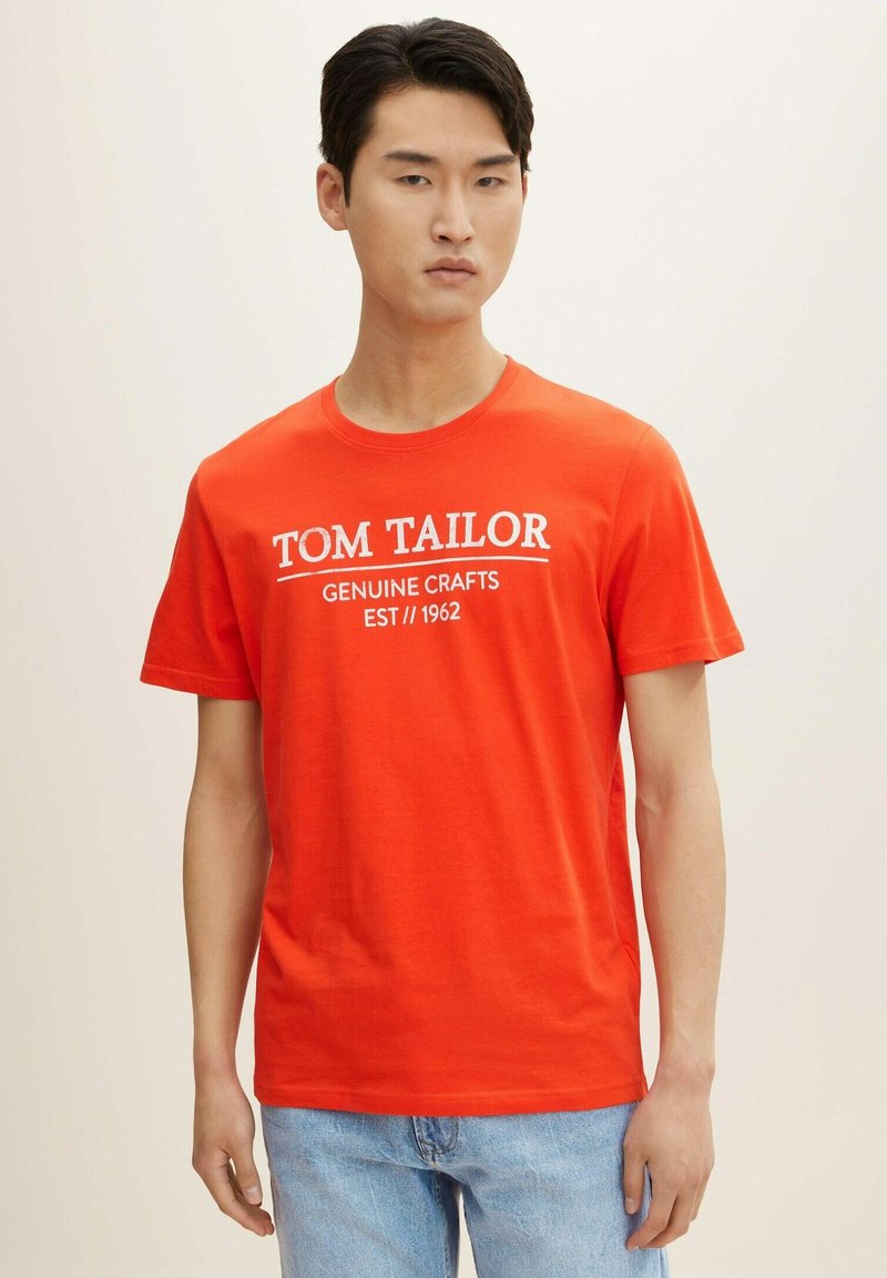 TOM TAILOR Print T-shirt - grenadine red