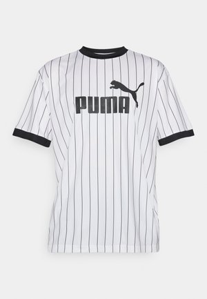 Puma STRIPED - Print T-shirt - white