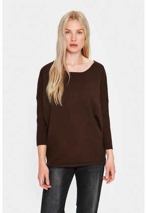 Saint Tropez A2561, MILASZ R-NECK - Striktrøje - mink melange