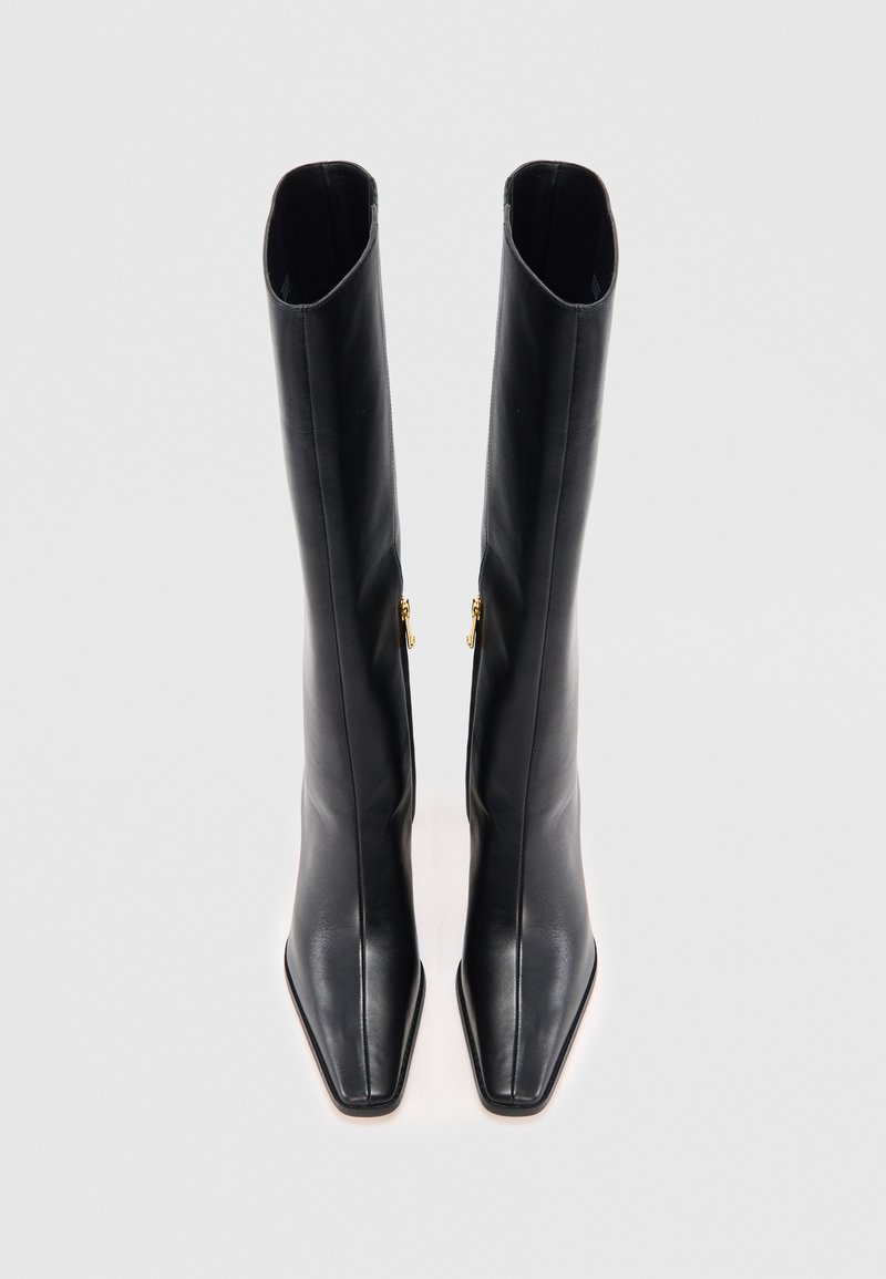 Bershka - Bottes à talon carré - Bordeaux
