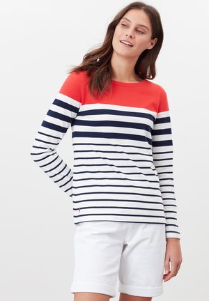 LONG SLEEVE - Camiseta de manga larga - cremefarben marineblau rot streifen