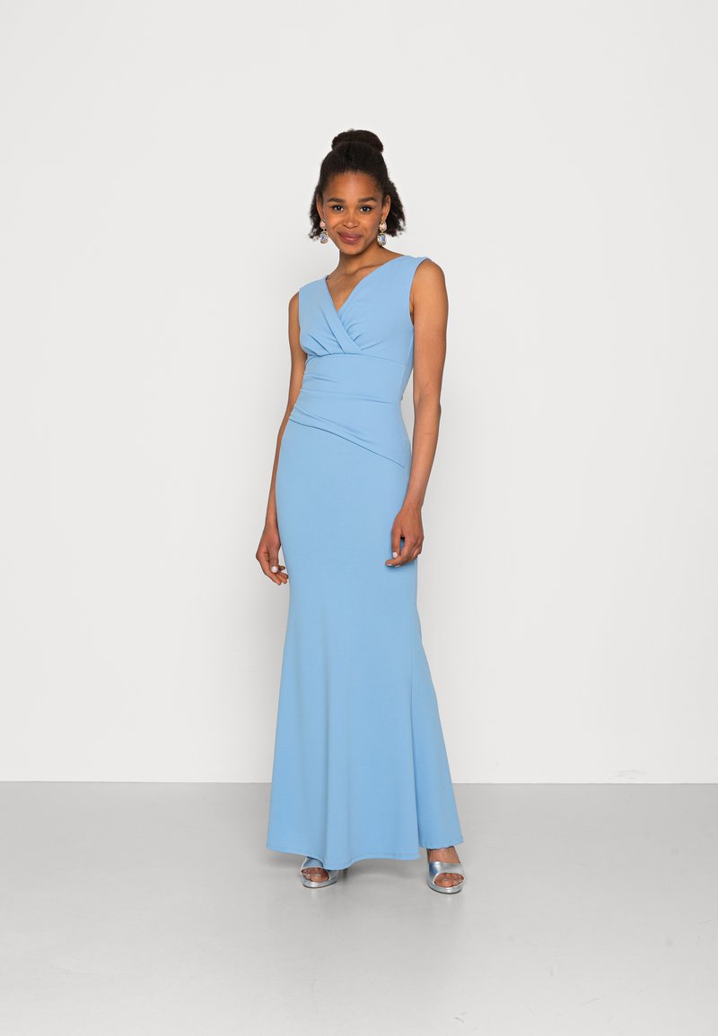 WAL G. MORGAN OFF THE SHOULDER CROSS MAXI DRESS - Roupa de cerimónia - blue