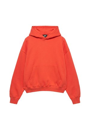 PULL&BEAR, BOXY FIT WITH HOOD - HOODIE - Kapuzenpullover - red