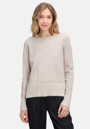 MIT PAILLETTEN - Pullover - taupe melange