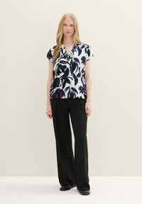 TOM TAILOR Bluse - dark blue floral design