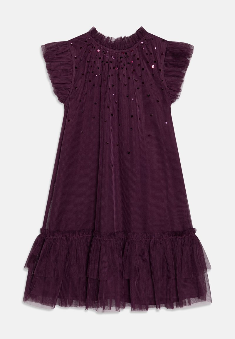 Anaya with love A-LINE RUFFLE EMBELLISHED DRESS - Koktejlové šaty / šaty na párty - deep purple
