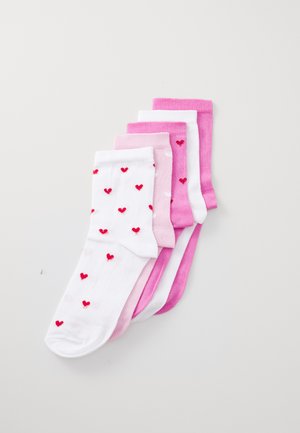 5 PACK - Socken - pink/white