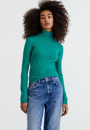 MIT ROLLKRAGEN - Jumper - green