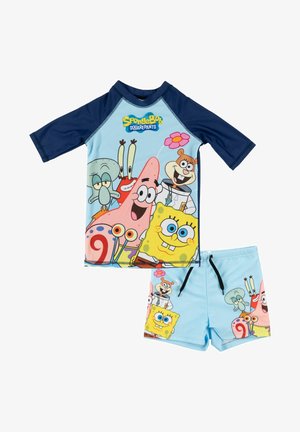 SpongeBob, SPONGEBOB SCHWAMMKOPF SCHWIMMSET UV-SCHUTZ 50 BADEANZUG BADESET SHIRT UND HOSE ZWEITEILER - Costume da bagno a pantaloncino - blau