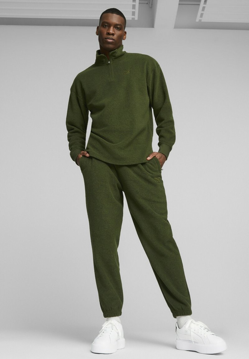 Puma CLASSICS QUARTER-ZIP - Felpa in pile - myrtle