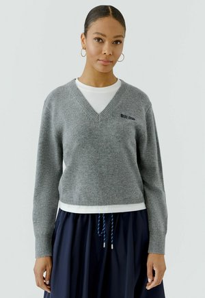 Oui, PULLOVER - Pullover - steel grey