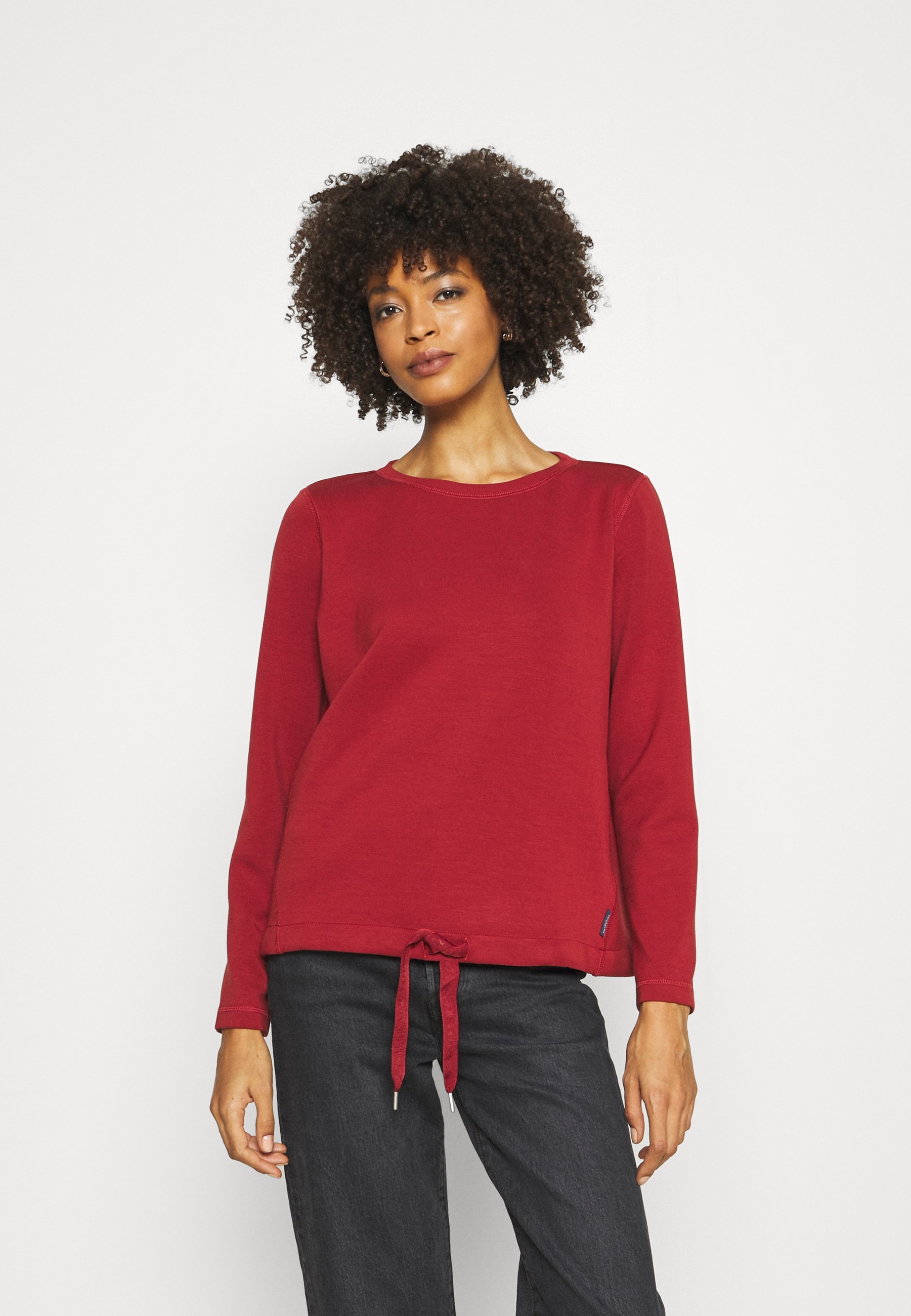 TOM TAILOR Sweatshirt - dark maroon red 