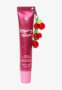 Peptidien huulivoide metallinhohtoisessa vaaleanpunaisessa putkessa, jossa on kirsikkasuunnittelu. Mukana kirsikka-riipus vihreässä kiinnityksessä. 15 ml kapasiteetti.