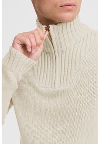 Solid Strickpullover - beige