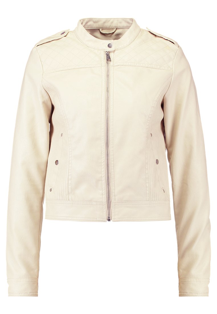 Vero Moda Imitatieleren jas beige Vero Moda Imitatieleren jas beige