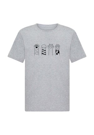 CAT PAWS TEE - T-Shirt print - heather grey