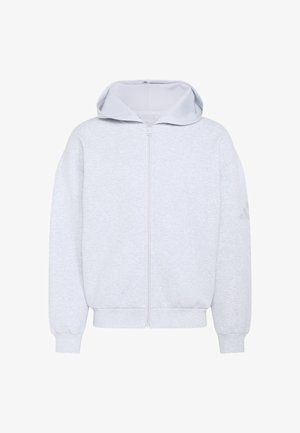 adidas Sportswear, SOFT LUX FULL-ZIP HOODIE - Majica s kapuljačom i patentnim zatvaračem - light grey heather