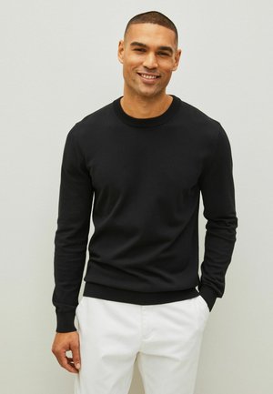 CREW NECK - Jumper - black