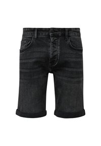 QS BERMUDA JOHN REGULAR FIT MID RISE STRAIGHT LEG - Jeansshort - dunkelgrau