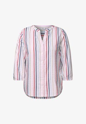 Cecil, GESTREIFTE SPLIT NECK - Bluse - weiß
