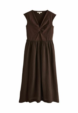 Laura Ashley, REGULAR FIT - TWIST FRONT 2IN1 DRESS - Maxi dress - chocolate brown